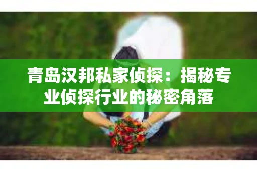 青岛汉邦私家侦探：揭秘专业侦探行业的秘密角落