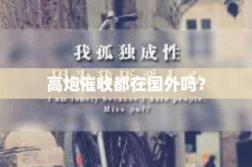 高炮催收都在国外吗？