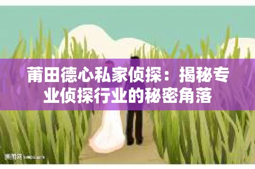 莆田德心私家侦探：揭秘专业侦探行业的秘密角落